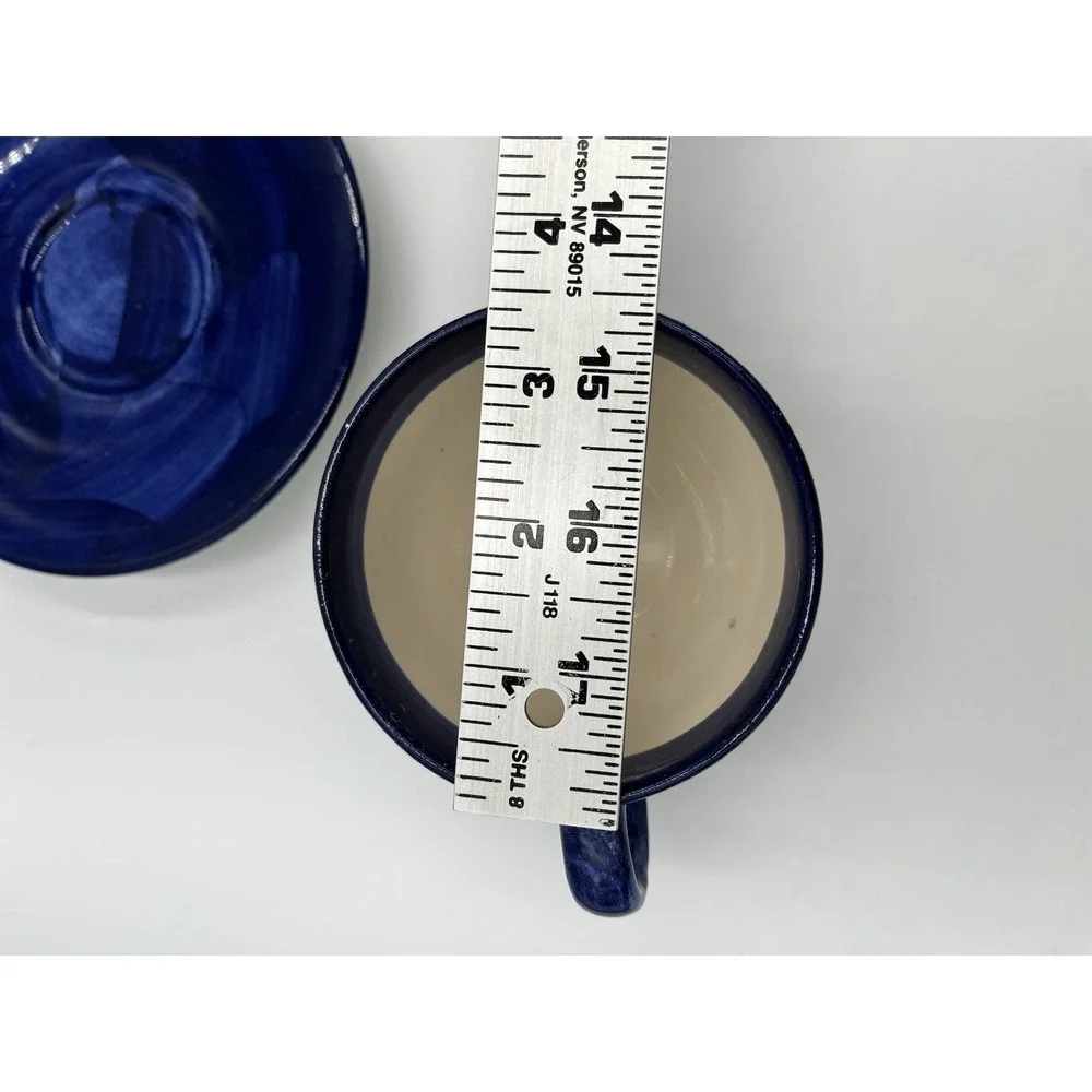 Papart Evil Eye Cup & Saucer Set Blue Nazar Mug Handpainted Ceramic